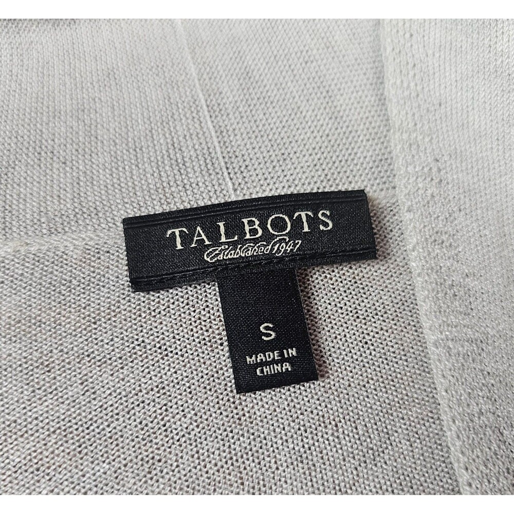 Talbots 100% Silk Women S Short Open Crop Jacket Top Bolero Knit Lightweight EUC - Picture 7 of 9